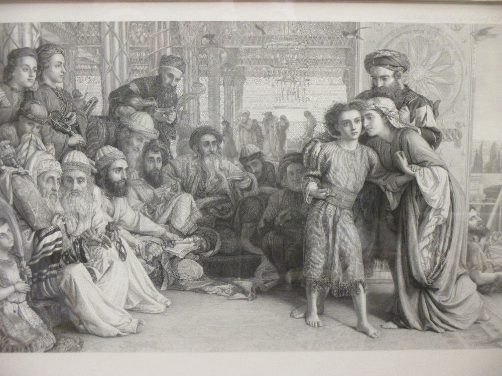 After William Holman Hunt, an antique black and white engraving, published circa 1863, "The