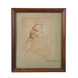 Sir William Rothenstein (1872-1945), Portrait of Auguste Rodin in profile, lithograph