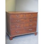 A George III mahogany chest of drawers, 106 x 126 x 54cm