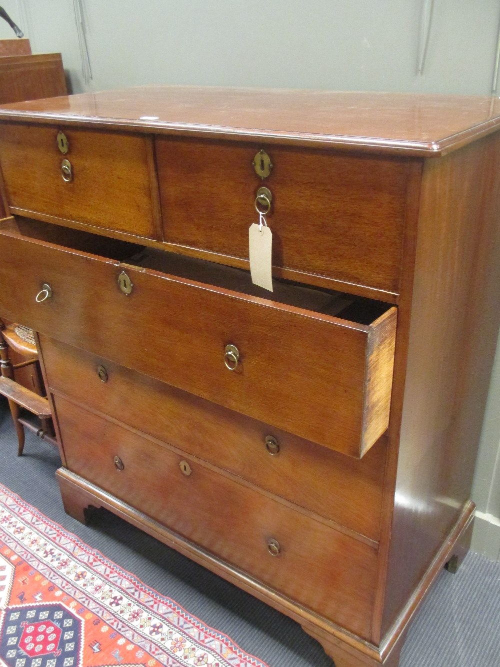 A George III red walnut chest of drawers - alterations - Image 2 of 2