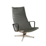 Charles and Ray Eames, a model EA 124 aluminium group swivel lounge chair, probably produced by
