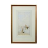 Raffaele Mainella (1858-1907), 'Venice', signed and titled lower left, watercolour, 30 x 15 cm