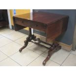 A William IV sofa table 70cm high x 127 cm across (extended) x 73cm deep approx