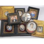 Various continental 19th century and later portrait miniatures