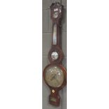 A 19th century mahogany banjo cased barometer