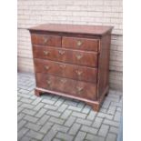 An 18th century walnut chest of drawers 100cm wide