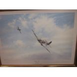 After Robert Taylor, First Of Many, reproduction print signed by Douglas Bader; After Michael