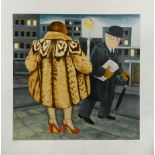 Beryl Cook, OBE (British, 1926-2008), My Fur Coat, signed and numbered 30/200, lithograph, 72 x