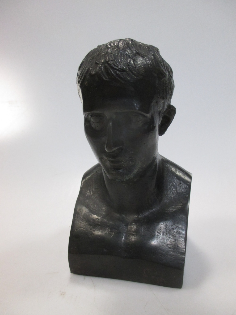After Canova, a bronze bust of Napolean, 14cm high