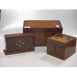 A quantity of 19th Century wooden boxes