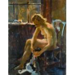 § Kenneth Green, RP (British, 1905-1986) Nude dressing