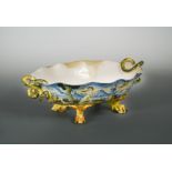 A 19th century Cantagalli two-handled dish,