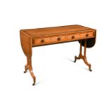 A Regency satinwood sofa table,