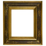 A pair of French gilded and faux walnut frames,