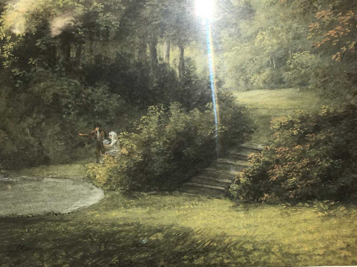 Attributed to Louis Bélanger (French, 1756-1816) Waterfall in a wooded park - Image 9 of 10