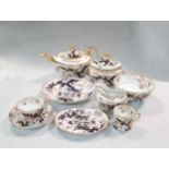 An English porcelain imari tea and coffee service, pattern 372,