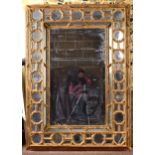 A pair of large 18th century style architectural gilt framed mirrors,