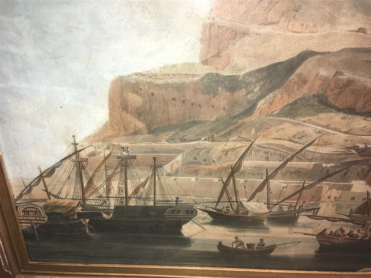 J B Harraden (British, fl. 1801-1815) after Henry Aston Barker (1774-1856) 'Of a View of Gibraltar, - Image 3 of 12