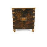 An 18th century lacquer cabinet,