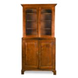 An 18th Century oak panelled cabinet,