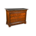 A French walnut Bedemeier commode,