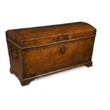 An 18th century Continental oak domed top chest,