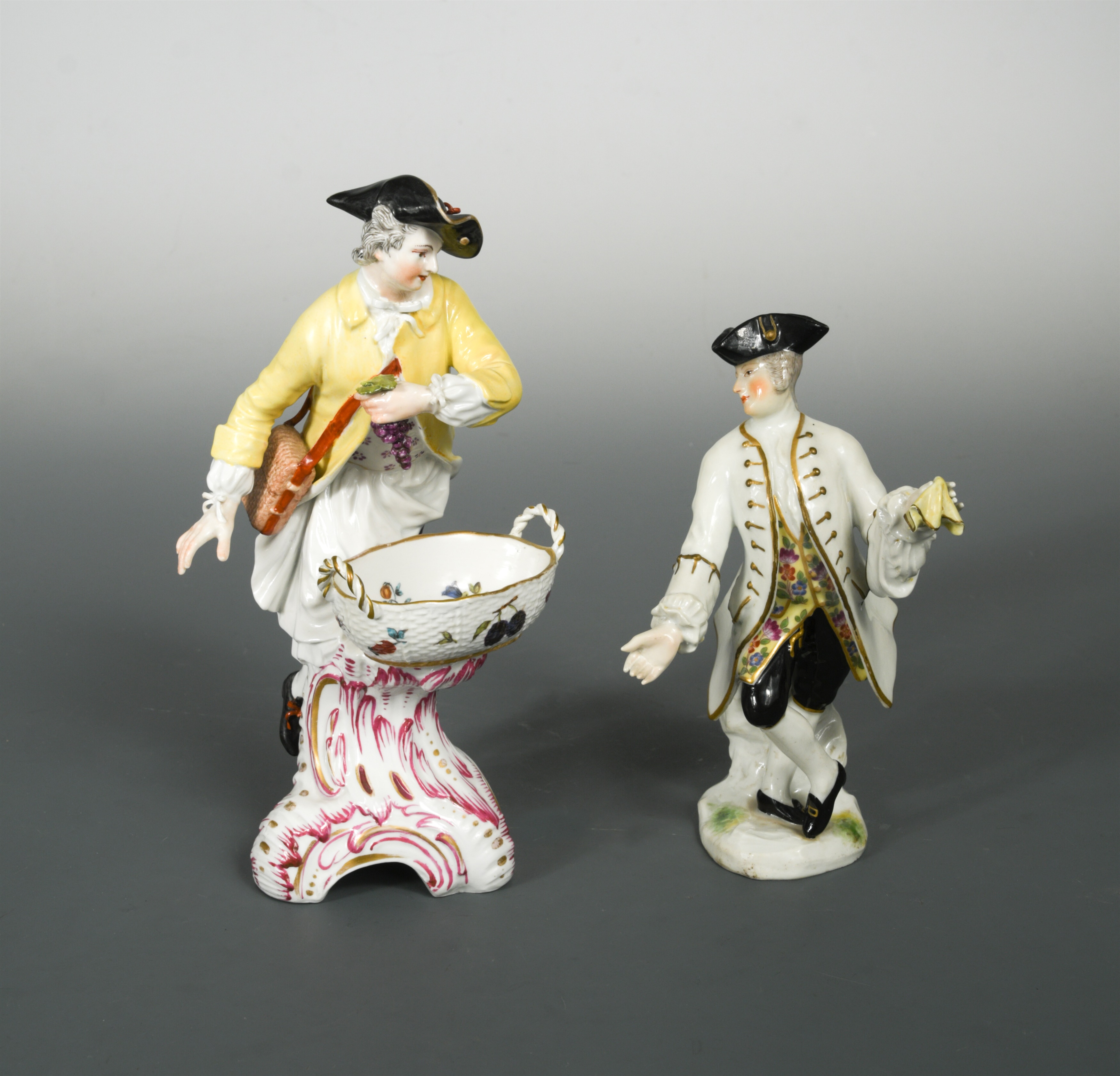 A pair of Berlin figural salts