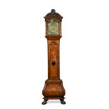 An 18th century Dutch walnut marquetry longcase clock,