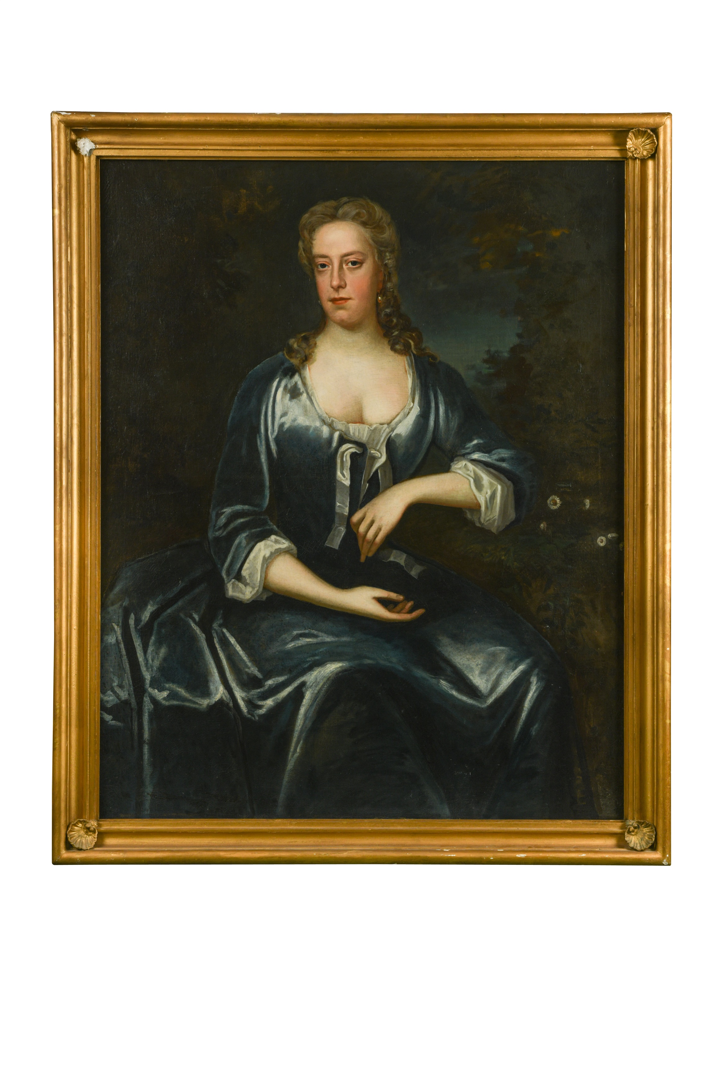 Follower of Sir Godfrey Kneller, Bt. Portrait of Mrs Mary Altham (d. 1768) of Mark Hall, Essex,