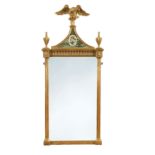 A George III gilt framed wall mirror, circa 1795,