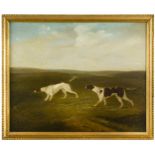 English School, 19th Century Pointers in a landscape; and A Pointer and a spaniel in a landscape