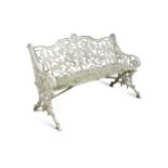 A 19th century Coalbrookdale style cast iron garden bench,