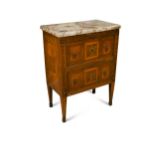 A late 18th century Italian rosewood and inlaid commode,