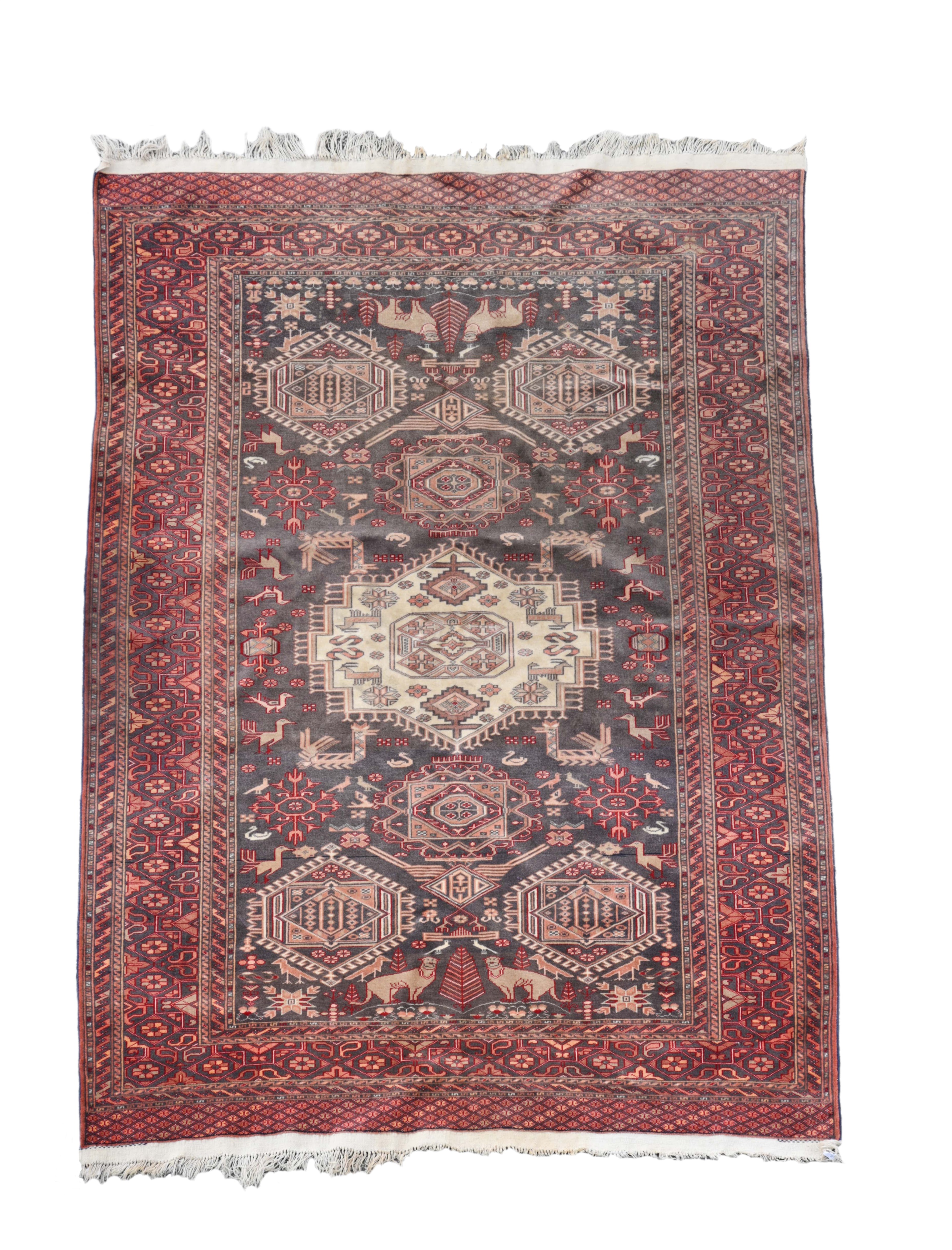 A finely-woven Ardebil rug,