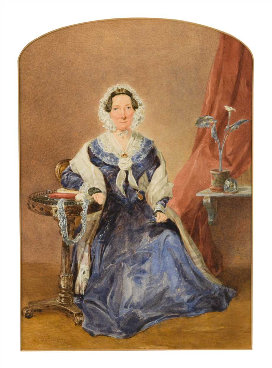 John Henry Mole (British, 1814–1886) Portrait of Mary Morrison (née Brough); Portrait of Isabella - Image 2 of 13