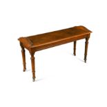 A 19th century oak window seat by Lamb of Manchester,
