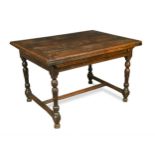 A late 17th / early 18th Century oak and elm fold over table,