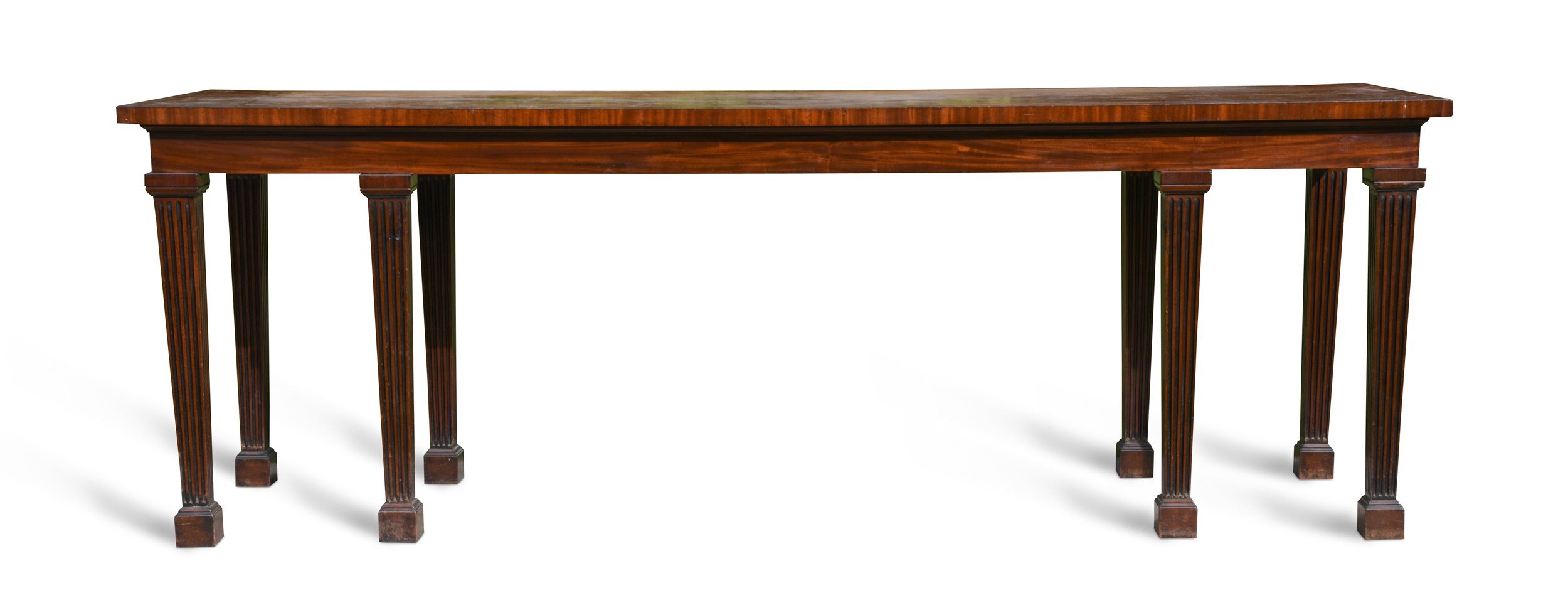 A George III mahogany serving table,