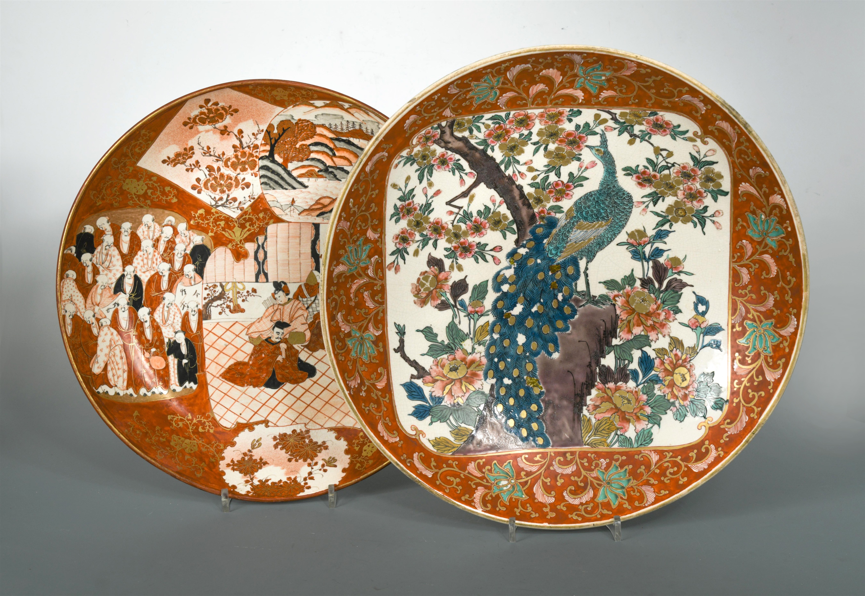 A Japanese Kutani circular dish, late Meiji Period (1868-1912),