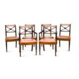 A set of six 19th century mahogany dining chairs,
