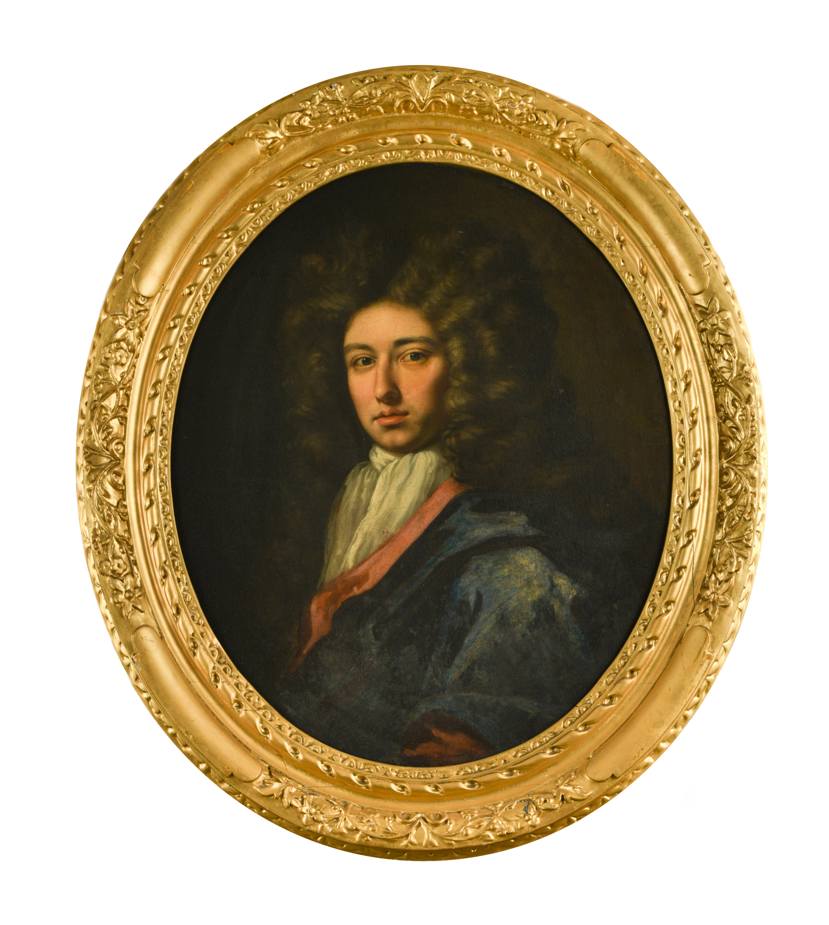 Attributed to John Closterman (German 1660-1711) Portrait of a gentleman, half length, in a blue