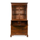 A George III mahogany secretaire bookcase,