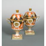 A pair of English porcelain two handled Masonic tureens and covers, probably Flight & Barr,