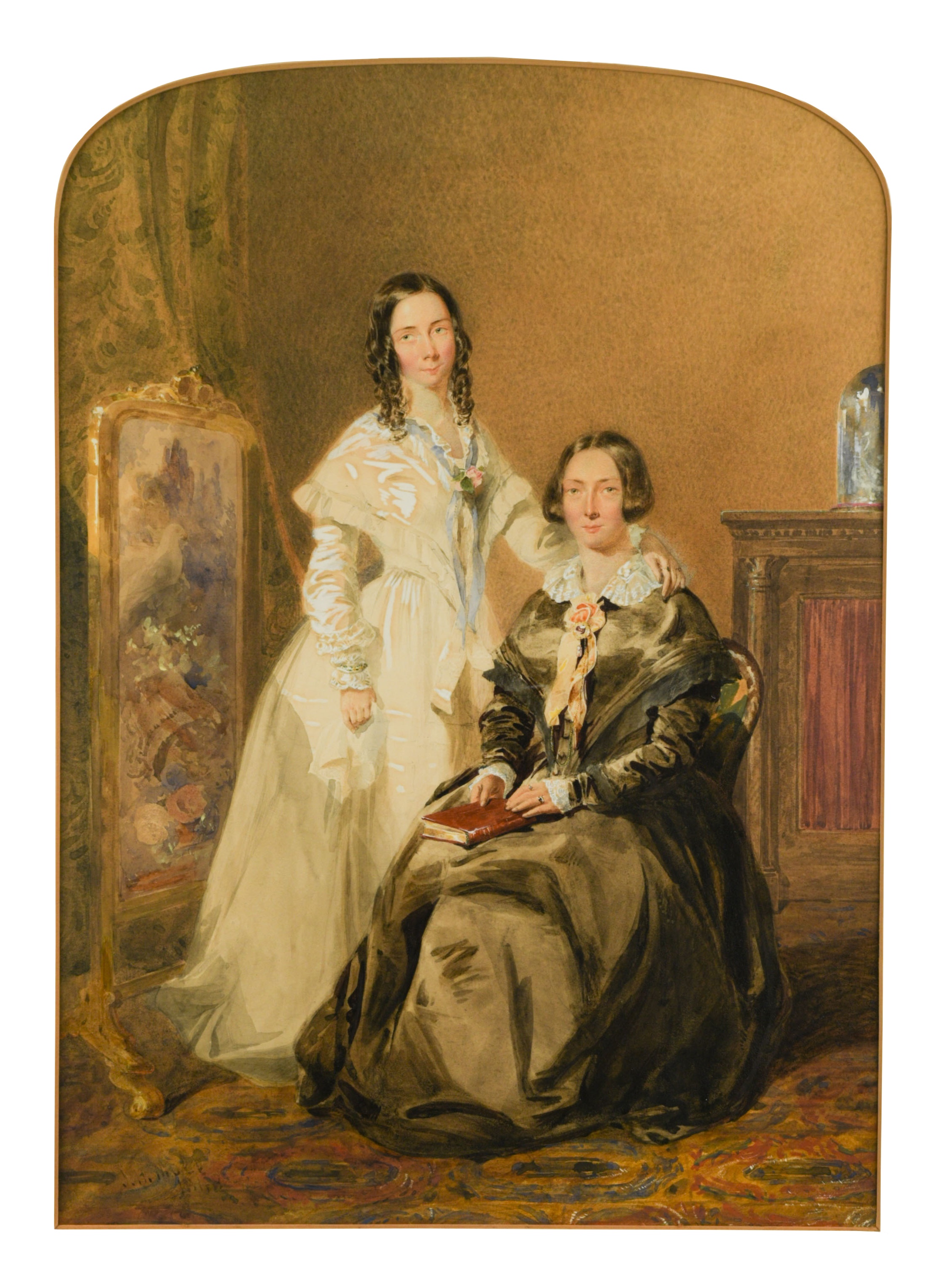 John Henry Mole (British, 1814–1886) Portrait of Mary Morrison (née Brough); Portrait of Isabella