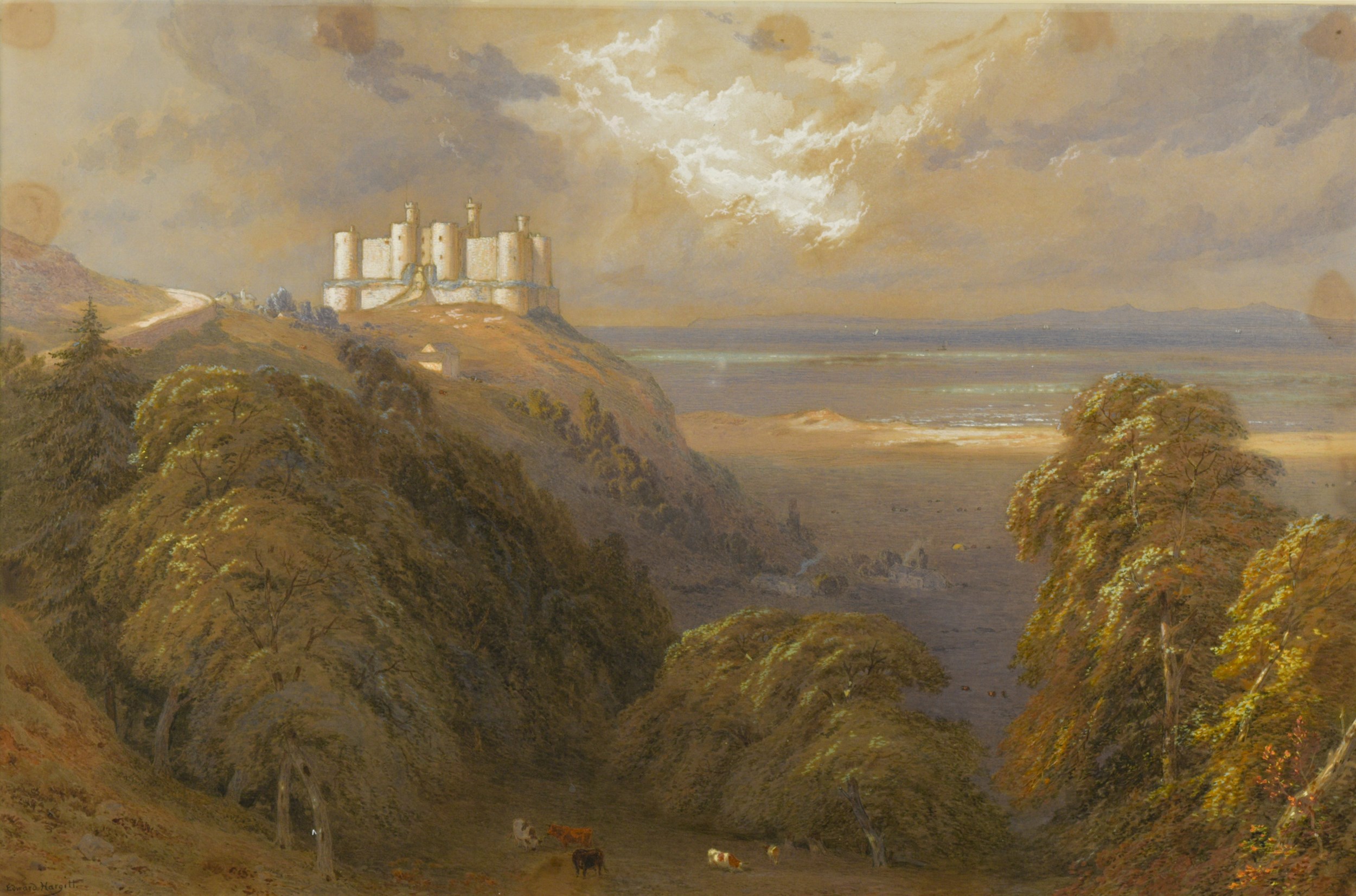 Edward Hargitt (Scottish 1835-1895) Harlech Castle, Wales