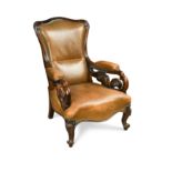 A William IV rosewood armchair,