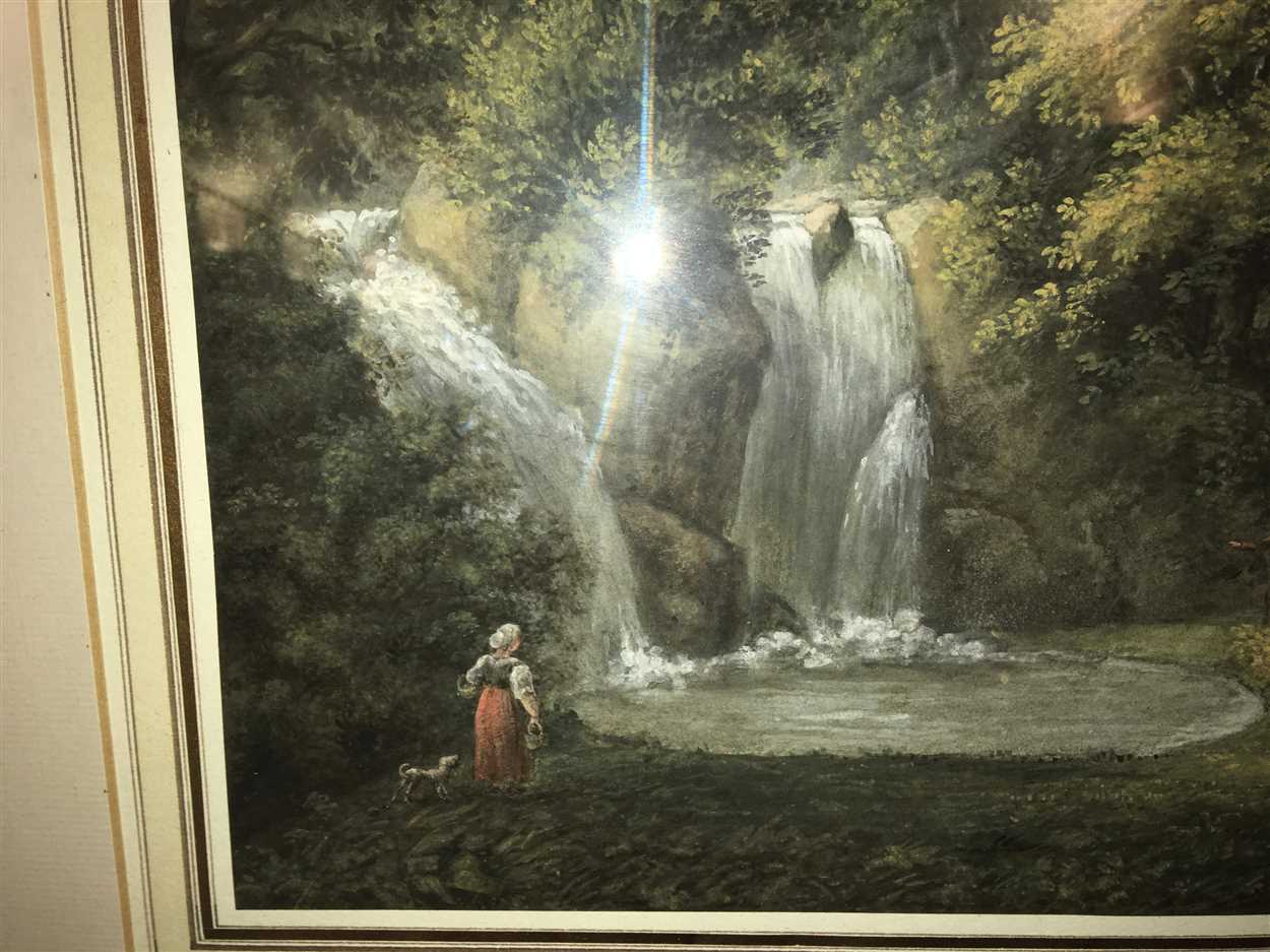 Attributed to Louis Bélanger (French, 1756-1816) Waterfall in a wooded park - Image 8 of 10