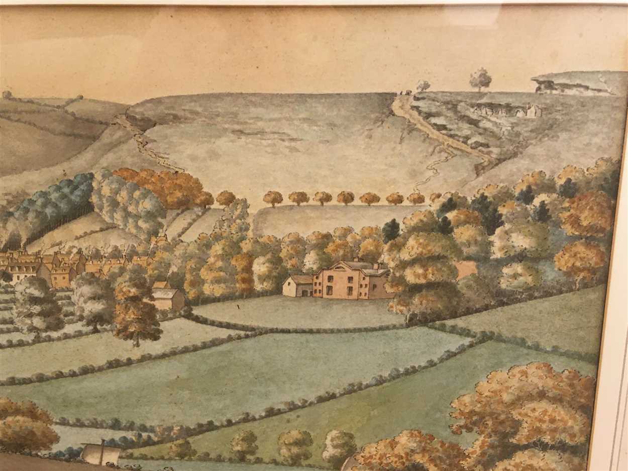 English School, mid-18th Century A Panoramic view of Bridgnorth, Shropshire, with Sportsmen and - Image 8 of 9