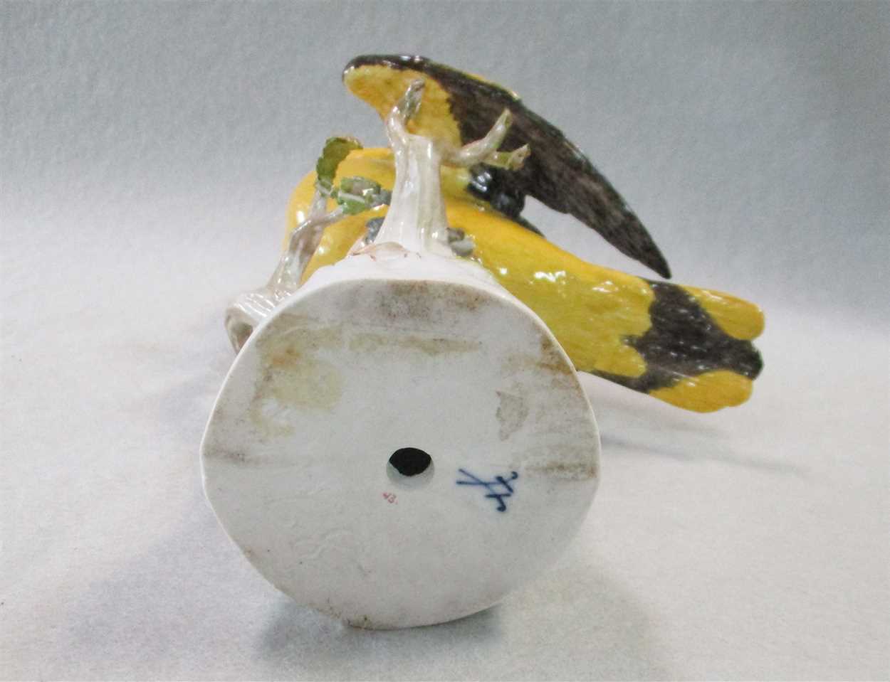 A Meissen model of a Golden Oriole, circa 1900, - Image 4 of 4