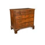 A George III mahogany chest of drawers,